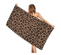 Newhomestyle Leopard Beach Towel, Cheetah Print Quick Dry Absorbent Bath Towel, Women & Girl Thin Lightweight Pool Towel for Travel Yoga Swim Spa - 77X153cm/ 30x60 Inch