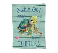 Newhomestyle Sea Turtle Throw Blanket - Soft Cozy & Warm Fleece Blanket, Anti-pilling Small Blanket for Couch, Sofa, Bed - Cute Lightweight Throw Gifts for GirL & Kids 100X125 cm