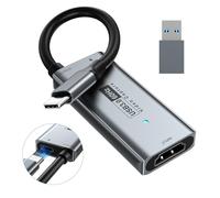 Newhope USB 3.0 Capture Card with 100W PD - HDMI to USB-C Video Capture Card 1080P 60fps & 2K 30fps Video Audio Capture Device for Streaming, Game Recording, Compatible for Quest 3, Switch, PS4/PS5