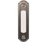 Newhouse Hardware BT5SNL LED Metal Push Surface Mount Lighted Replacement Wired Doorbell Button for Most Door Bell Chimes, Satin Nickel