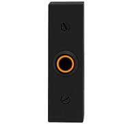 Newhouse Hardware Rectangular Lighted Wired Metal Doorbell Button in Black BT6BL, for Doorbell Chime, Buzzer, or Ringer, Door Bell Button Only, Buzzer Button with LED Button Light