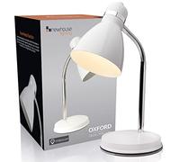Newhouse Lighting Classic Desk Lamp with LED Bulb Included, Metal, 4 W, White