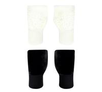 newhsy 2 Pair Fingerless Gloves Materials Soft and Warm Women's Gloves Suitable for Convenient Operation of Computers and Mobile Phones Indoors (black+white, One Size)