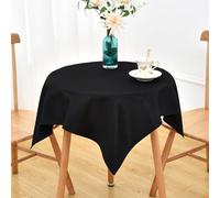 NEWISHER Black Square Tablecloth Solid Color Tablecloths 92x92 cm