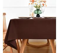 NEWISHER Chocolate Rectangle Tablecloth - 140x200 cm (55x78 inch) - Heavy Duty Polyester Fabric Tablecloths, Washable Solid Table Cover for Dining, Kitchen, Home Party, Outdoor Indoor Use