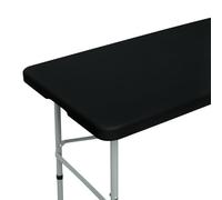 NEWISHER Fitted Rectangle Tablecloth 42 x 72 Inch Elastic Table Cloth Stretch Spandex Table Cover Black Washable Polyester Tables Top Cap Cover for Dining Picnic Camping Indoor and Outdoor