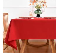 NEWISHER Red Rectangle Tablecloth - 140x200 cm (55x78 inch) - Heavy Duty Polyester Fabric Tablecloths, Washable Solid Table Cover for Dining, Kitchen, Home Party, Outdoor Indoor Use