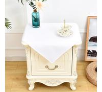 NEWISHER White Square Tablecloth Solid Color Tablecloths 60x60 cm