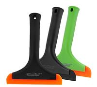 NEWISHTOOL Car Glass Small Window Squeegee, Auto Water Blade, Side Mirror Water Wiper, Shower Squeegee for Glass Doors, 5.9" Blade 7.5" Long Handle Silicone Squeegee, 3 Pack