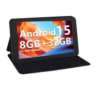NEWISION 7 Inch Tablet with Case, Five Core Android 15 Tablets, 8GB RAM 32GB Storage 1TB Expand, 5G WiFi,1024x600 IPS HD Display, 3500mAh,Dual Camera, Type C Tablet PC (Black)