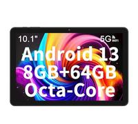NEWISION Android Tablet,10 inch Android 13 Tablets Octa-Core Processor with 8 GB RAM 64 GB 1TB Expand,1280x800 IPS HD Touchscreen,5G WIFI,6000mAh Battery, Bluetooth, Dual Camera with Tablet Case