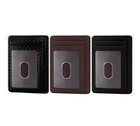 NEWITIN 3 Pieces Slim Wallet for Men Minimalist Front Pocket Wallets RFID Blocking Leather Wallet Credit Card Holder for Men Women