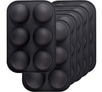 Newk 6 Holes Semi Sphere Silicone Mold, 6 Packs 6-Cavity Half Sphere Mold for Making Chocolate Bomb, Cake, Jelly, Pudding, Dome Mousse - Black
