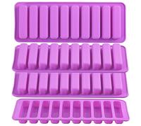 Newk Finger Shaped Silicone Molds, 4 Packs 10-Cavities Rectangle Chocolate Bar Mold for Croquette, Dog Treats, Crayons, Ice Cubes