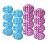 Newk Massage Soap Molds, 5Oz Bar 4 Packs Silicone Mold for Making Hair Bars,Rosemay Water Hair Massgers, Shampoo Bars and Lotion Bars