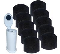 NEWKE 10 Pack Baby Diaper Pail Deodorizer Refills Compatible with Ubbi Diaper Pail, Activated Charcoal Deodorizer Filters, Odor Eliminating, Precise fit, Keep Nursery Fresh