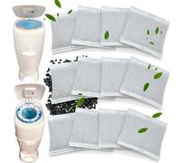 NewKe 12 Pack Diaper Pail Deodorizer Refill, Activated Charcoal Filters for Diaper Genie Complete and Expressions Pail, Odor Eliminator, Activated Carbon Filter Refill, Keep Nursery Fresh