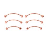NewkeepsR 18G/16G/14G Implant Grade Titanium Bent Curved Barbell Banana Rook Front Helix Eyebrow Rings Vertical Labret Piercing, Metal, no gemstone