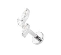 NewkeepsR 20g/18g/16g G23 Titanium Press Fit Threadless Push Pop in Labret Lip Monroe Tragus Earring Stud Piercing, Cubic Zirconia, cubic zirconia