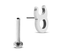 NewkeepsR 20g/18g/16g G23 Titanium Press Fit Threadless Push Pop in Labret Lip Monroe Tragus Earring Stud Piercing, Metal, no gemstone