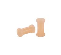 NewkeepsR Silicone Hider Flesh Skin Tone Double Flared Plug, Hide Ear Lobe Piercings for Work, 4mm(6g), Silicone, no gemstone