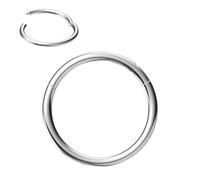 NewkeepsR Titanium 20g×6mm Tragus Earring Hoop Small Nose Ring for Men and Women,Hinged Clicker Septum Nose Semaless Piercing for Cartilage Helix Ear Body Jewellery