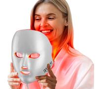 NEWKEY LED Face Mask Light Therapy, LED Facial Skin Care Mask, 7 Colors Red and Blue Light Therapy Mask, Photon LED Mask for Acne Reduction - Anti Wrinkles