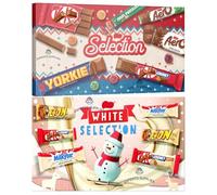 NewKit Kat Chunky, White NewSmaries & NewMilkybar Selection Pack of 2 Each | New Chocolate Selection Box | Perfect Gifr for Christmas and New Year (x2 Pack, Christmas & White Selection)