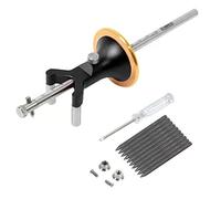 Newkiton Wheel Marking Gauge Multi with Dual Function, 1 Bearing Wheel Cutter, 1 Locked Wheel Cutter, 1 Metal Pin, 10 Woodworking Pencils, 1 Screwdriver Included (Black)
