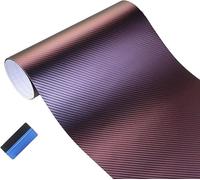 NewL 3D Chameleon Carbon Fiber Car Vinyl Wrap Purple to Blue 50cm x 150cm