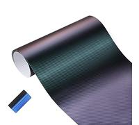 NewL 3D Chameleon Carbon Fiber Vinyl Film Wrap Foil Auto Car Body Decoration Sticker Decal (Purple to Green, 50cm x 150cm)