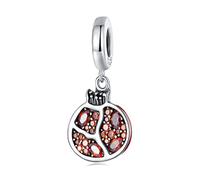 NewL 925 Sterling Silver Exaggerated Long Pomegranate Pendant charm Novel and Fashionable Fruit Charm