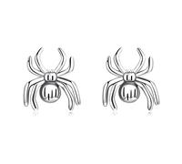 NewL 925 Sterling Silver Tiny Spider Stud Earrings Cute Funny Eight-legged spider Earrings Punk Unisex Jewelry for Women Men