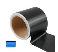 NewL Black Satin Metallic Brushed Vinyl Wrap Tape 10cm x 900cm Air-Release Adhesive Vinyl Wrap for Cars Anti-Scratch Car Door Sill Protector Car Sill Protectors Strips