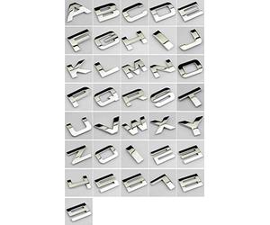 NewL Custom Metal Letters for Car and Mailbox House Decals Emblem Name Badge Kit Letter Height 3cm (Silver - new font)