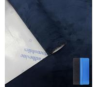 NewL Elastic Suede Self Adhesive Velvet Fabric Repair Tape DIY Car Interior Dashboard Modification Renovation Leather Roll Stickers (Royal Blue, 20cm x 30cm)