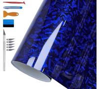 NewL Forged Carbon Fibre Vinyl Sticker, Blue, Bubble-Free, Air Release, DIY Sticker, Car, Vehicle, Motorcycle, Self-Adhesive (150 cm x 150 cm)