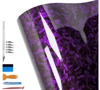 NewL Forged Carbon Fibre Vinyl Sticker, Purple, Bubble-Free, Air Release, DIY Sticker, Car, Vehicle, Motorcycle, Self-Adhesive (150 cm x 150 cm)