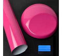 NewL High Gloss Self Adhesive Car Vinyl Wrap Film Rose Red 30cm x 300cm