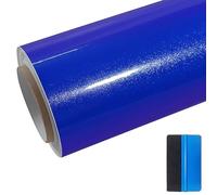 NewL High Glossy Diamond Pearl Glitter Vinyl Sticker Dark Blue 50cmx100cm