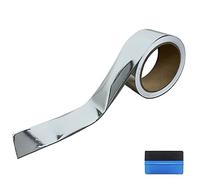 NewL High stretchable mirror Chrome Mirror flexible Vinyl Wrap Sheet Roll Film Car Sticker Decal Sheet (Silver, 5cm x 900cm)