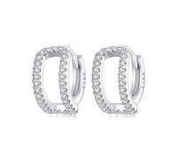 NewL Huggie Illusion Stud Earrings Double Huggie Hoop Earrings for One Hole Hoop Earrings