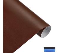 NewL Leather Texture Pattern PVC Adhesive Vinyl Wrap Film Stickers Waterproof Decoration Change Color Car Decal (Brown, 30cm x 150cm)