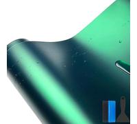 NewL PET Ghost Green Chrome Metallic Self Adhesive Vinyl Wrap 50cmx150cm | Ghost green mirror metallic luster, air release technology & repositionable adhesive, easy clean, ideal for auto, moto, phone