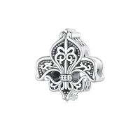 NewL Pieces Antique Silver Tone Jewelry Making Charms Supply Fleur De Lis Iris Lily