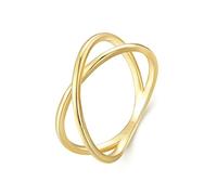 NewL Plated X Ring Simulated Diamond CZ Criss Cross Ring for Women (8)