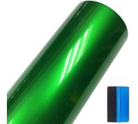 NewL Premium Candy Gloss Metallic Vinyl Wrap Film Self-Adhesive DIY Car Sticker With Air-Release Technology for Car Interior & Exterior Decoration (Green, 50cm x 150cm)