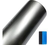 NewL Premium Candy Gloss Metallic Vinyl Wrap Film Self-Adhesive DIY Car Sticker With Air-Release Technology for Car Interior & Exterior Decoration (Silver, 30cm x 300cm)