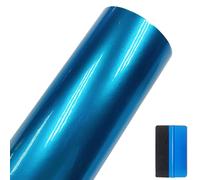 NewL Premium Candy Gloss Metallic Vinyl Wrap Film Self-Adhesive DIY Car Sticker With Air-Release Technology for Car Interior & Exterior Decoration (Light Blue, 50cm x 150cm)