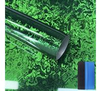 NewL Premium Gloss Ghost Textured Vinyl Wrap Film High Gloss Forged Carbon Fiber Auto Stickers Decals Self Adhesive for Vehicle Motorcycle Vinyl Wrap Car Film (Green, 30cm x 150cm)